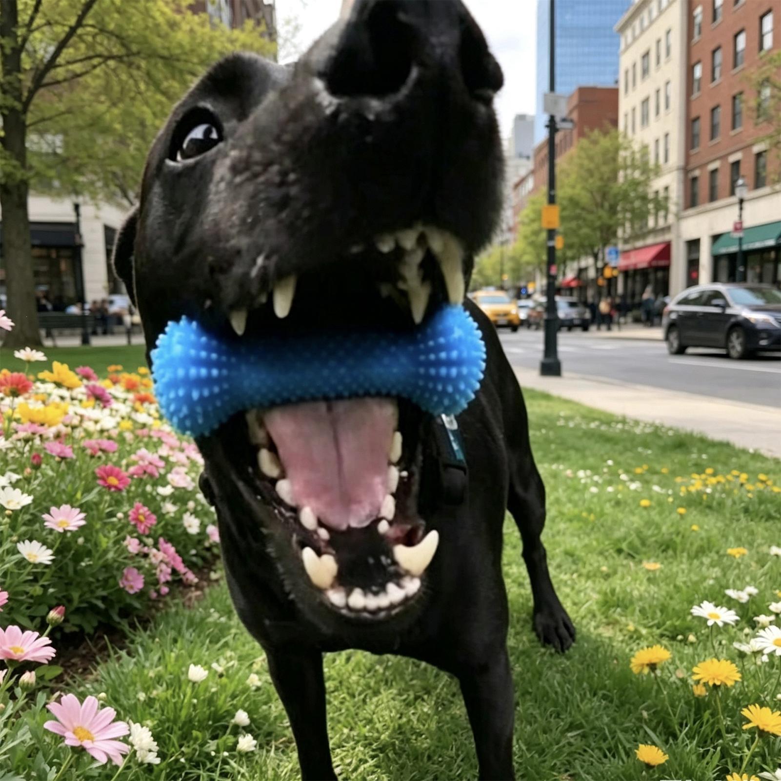 Rubber Treat Dispensing Dog Toy - Zabawki do szczotkowania zębów dla psów,